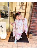 七五三★3歳被布着付け、ヘアーメイク