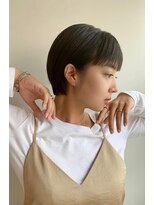 ノク(nok)&nbsp;大人丸みショート_ワンサイドショートブランジュダブルバング