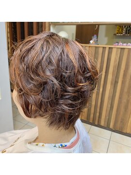 クオリス 上板橋店(QUALIS) [QUALIS]ショートボブ/ハイライト/オレンジ/マッシュ/ショート