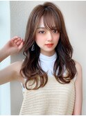アフロート矢田菜津紀　20代30代大人セミロングブラウンカラー