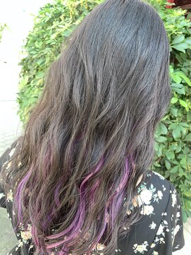 リーオオサカ(Lee Osaka) 【Lee大阪店】アッシュカラー インナーカラー ピンク/新出奈津樹