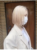 ブロンドボブ【ブリーチ/ケアブリーチ/インナーカラー】