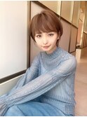 【小鳥居】シルキーベージュ大人可愛いボブショート前上がりボブ