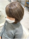 白髪ぼかしハイライトでイメチェン★アッシュグレージュ★坂田