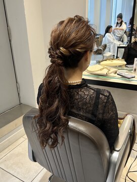 ネオリーブギンザ 銀座店(Neolive GINZA) ヘアセット  結婚式ヘアアレンジ　ローポニー　【銀座】福田