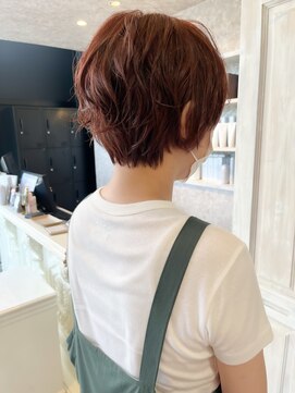 キャアリー(Caary) 福山人気ピンクベージュ大人かわいいニュアンスパーマショート