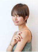 20代30代大人かわいい丸みショート似合わせカットフルバング小顔