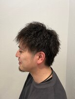 ゴデーレ(GODERE)&nbsp;メンズカットブラウンナチュラルパーマ刈り上げ