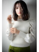 カバーヘア ブリス 志木南口駅前店(COVER HAIR bliss)&nbsp;オリーブグレージュウェットヘア抜け感ミディアムv志木20代30代