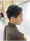 【RYOSUKE】フェザーパーマ_メンズパーマ_センターパート