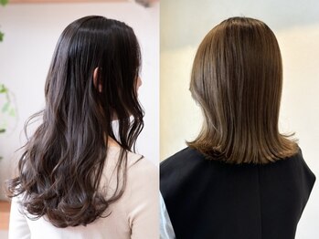 クベル(Kuvel)の写真/ローダメージで艶やかな仕上がりの「アルテマ・リトーノ」使用。カラーバリエーションも豊富で理想の髪色へ