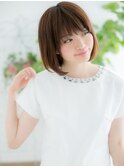 センター北/髪質改善/マロンベージュ♪切りっぱなしボブh