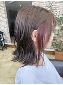 ピンク系インナーカラー