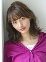 エミュ 表参道 青山(emu)&nbsp;デジタルパーマのリバースカールで大人くびれミディアム