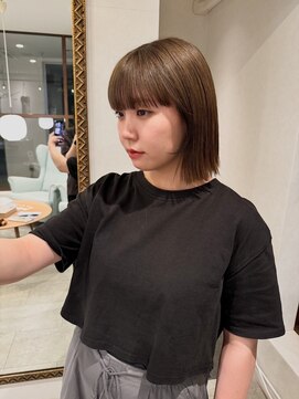 レターバイノベル(letter by novel) コントラストハイライトくびれショートマッシュショート前髪あり
