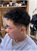 ツイストパーマツイストスパイラルローフェードテーパーフェード