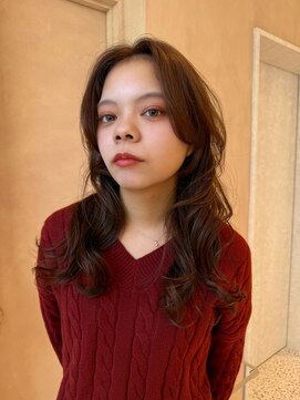 オン キャナルシティ博多前店(on) 【晴音】くせ毛ウルフ/アッシュブラウン/20代