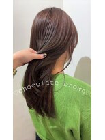 オーガスト ヘア ネイル(AUGUST hair nail) チョコレートブラウン/ブリーチなし/横浜/透明感カラー