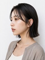 ヘアーメイク トレコローリ(hair make trecolori)&nbsp;【trecolori 津田沼】40代切りっぱなしボブシースルーバング