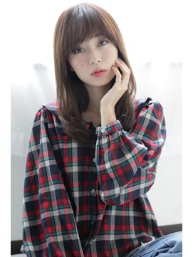 オウル(Owll) 軽さのあるミディアム[mignon]ラウンドバングで小顔スタイルに