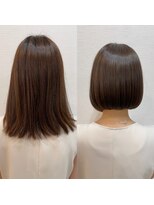 ジーナ 船橋(Zina)&nbsp;オトナ女子ツヤ髪アッシュカラーふんわりミディシースルーバング