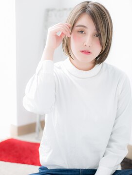 アートサロン センター北(art salon) センター北/髪質改善/バレイヤージュ×ワンレンボブ☆ミニボブb