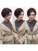 前髪大人かわいい美髪ホワイトグレージュネビージュショートボブ