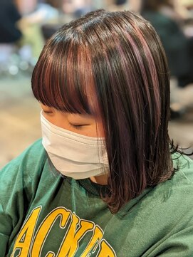 ナンバー イル デュッカ 札幌(N° il duca) デザインブリーチで可愛いピンクカラー♪