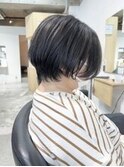  大人ショートヘアイルミナカラー/ボブ/40代/50代