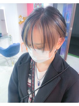 ボックスミコ(Box mico.) ミルクティーベージュ×ブラック≪インナーカラー≫