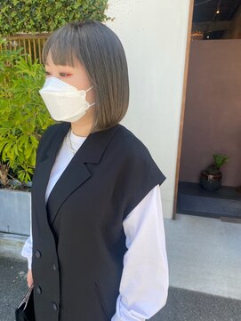 ハウルプロダクツエリア(HAUL PRODUCTS AREA) グレーカラー ワンレンボブ