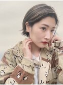 ハイライト外ハネショートスタイル〔表参道/青山/drop〕