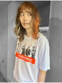 men's long × point orange