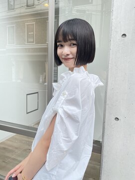 ルカ リノア(Luca lino:a) 切りっぱなし☆大人ボブ/アッシュブラック/ヘルシースタイル