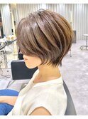 30代/40代/50代◎絶壁解消/白髪ぼかし/大人ショートボブ【中村】