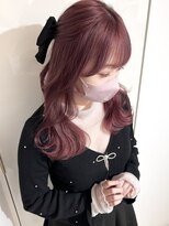 ランテルディ 渋谷(LANTERDIT)&nbsp;【LANTERDIT】おくれ毛カット/ピンク/ハーフアップアレンジ/Risa