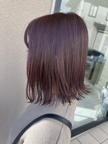 ヘアーアンドビューティー ザ ビー(Hair & Beauty the B)&nbsp;切りっぱなしピンクボブ