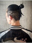 1871渋谷メンズカットスキンフェードバリカンアートマンバンヘア