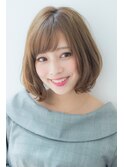山村/大人可愛い小顔ゆるふわボブ/ボブパーマ/前下がりボブ銀座