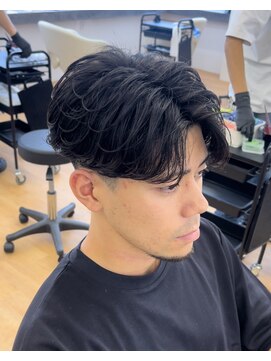 ビカム 名駅(become) フェザーパーマメンズショートマッシュ