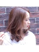 大人かわいいナチュラルカールボブ