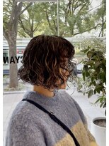 シアン 矢場町店(CYAN.)&nbsp;ブリーチハイライト×ブリーチパーマ×ボブパーマ