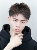 アップバング　スパイキーショート