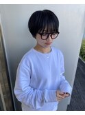 丸みショートシースルーバングくびれショートボブミニボブ