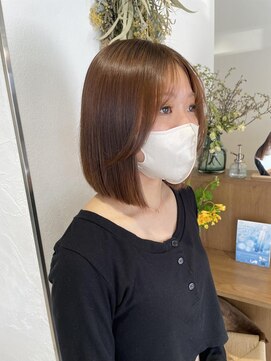 リル 茅ヶ崎(Liru:) イメチェン/ホワイトブロンド/外ハネボブ/美髪/茅ヶ崎駅