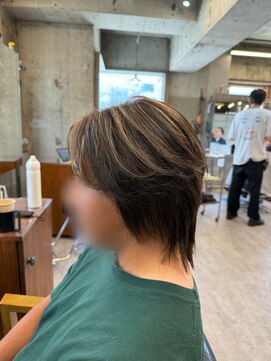 タメ(tame-) サーフカール/フェザーパーマ/ブルーブラック【都賀/メンズ】