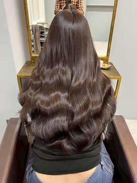 オズ 郡山駅前店(OZ) ケアブリーチベージュで柔らか質感ダブルカラーパープルで透明感