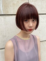 トリッカ 銀座(tricca)&nbsp;ショートボブ/艶カラー/ストレート/コンパクトヘア