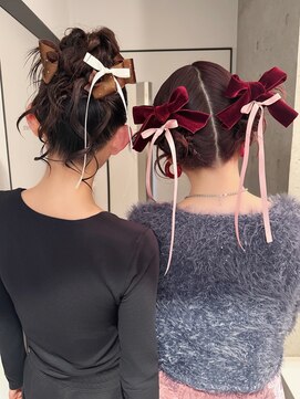 ペアリボンヘアセット
