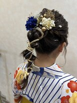 ポット バイ クレドガーデン 大宮東口店(pote by CRED GARDEN)&nbsp;ロープ編みポニーの着物ヘア大宮